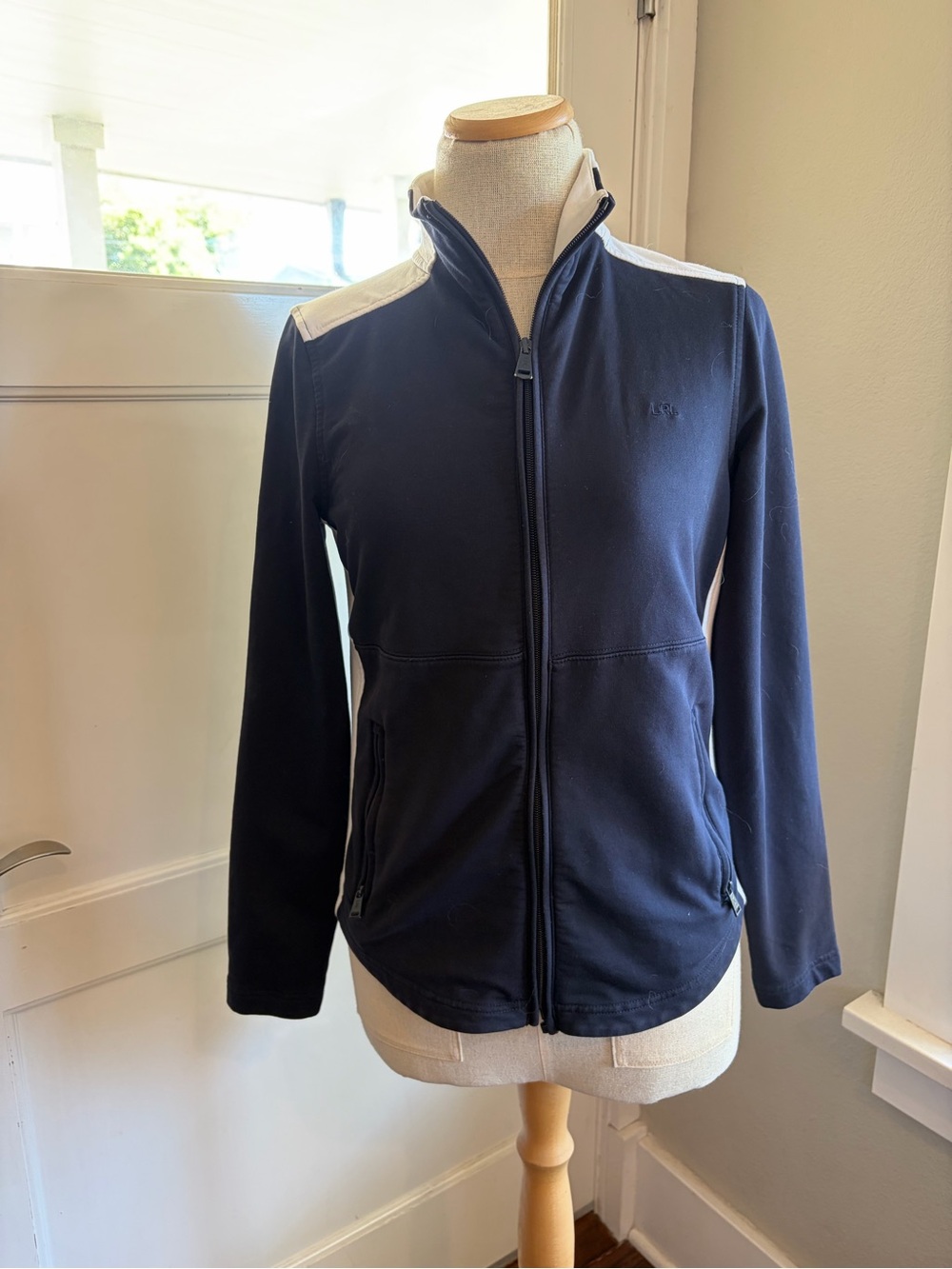 Lauren Ralph Lauren Navy Jacket with White Shoulder Panels